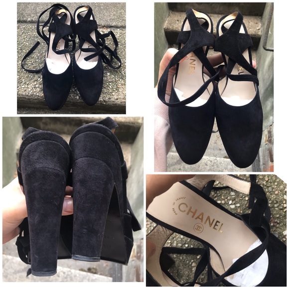 RARE VINTAGE CHANEL Platform Heels - Picture 1 of 7